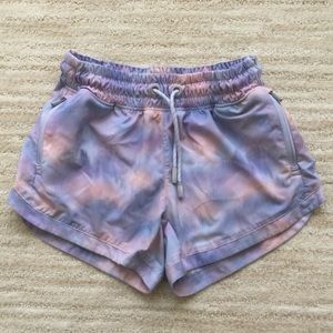 Athleta Girl Tie-Dye Shorts - Purple and Pink